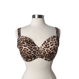 Soma 40C Bra Leopard Stunning Support Smooth Full Coverage Underwire Satin